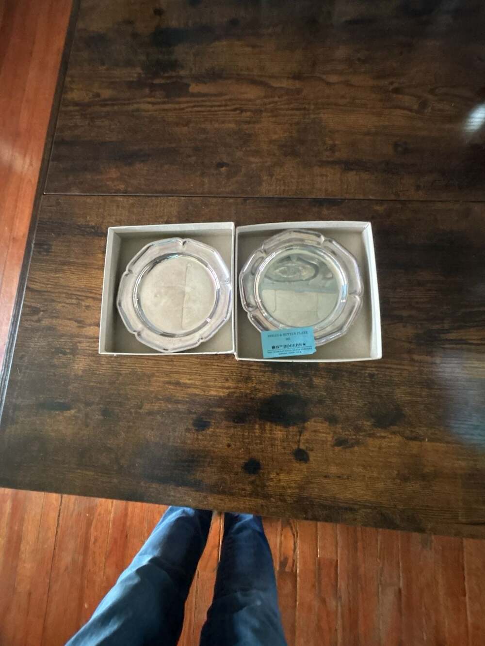 Wm. Rogers Silver Plated Bread and Butter Plates Set of 2
